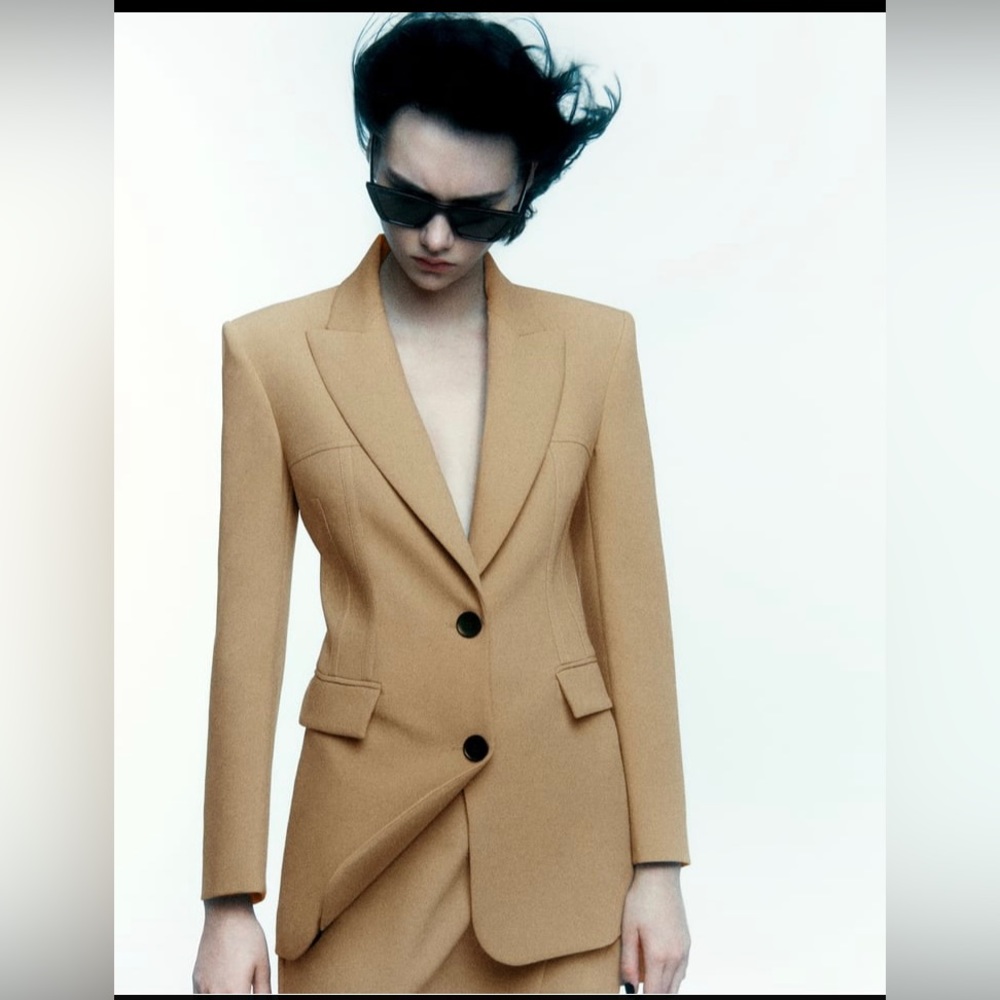 Zara Seam Fitted Blazer XS New With Tags